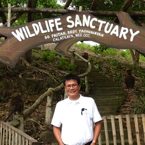 The author at the monkey sanctuary*